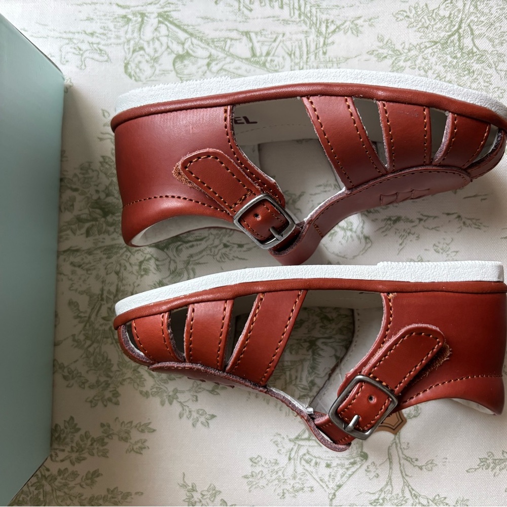 L’Amour Henry Caged Leather Sandal Size 6 - Cognac - Picture 3 of 3
